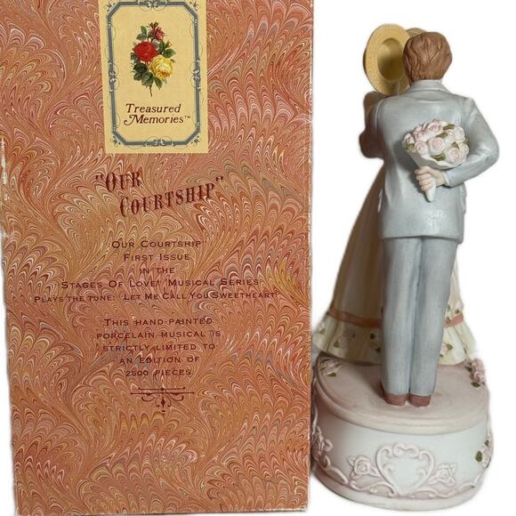 Enesco Treasured Memories Our Courtship 1st in Stages of Love Musical Series COA - Picture 5 of 10